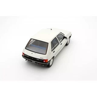 PEUGEOT 205 JUNIOR WHITE (Blanc Meije POWT) 1988 OttO mobile 1:18 Resinemodell (Türen, Motorhaube... nicht zu öffnen!)